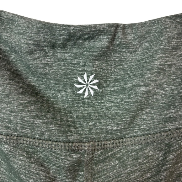 Athleta Mind Over Mat Lattice Capri Leggings Dark Green Athletic Workout Size XS - Picture 7 of 11
